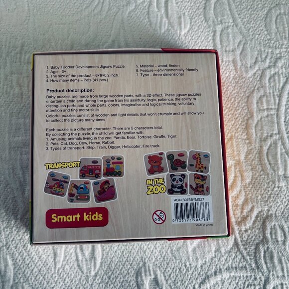 Children's puzzle set, coloring book and crayons - Picture 4 of 7